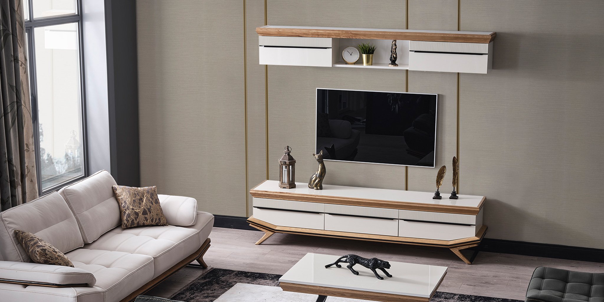 Elize Ahşap Tv Ünitesi